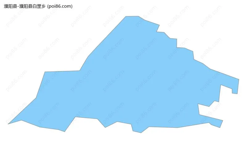 濮阳县白罡乡边界地图
