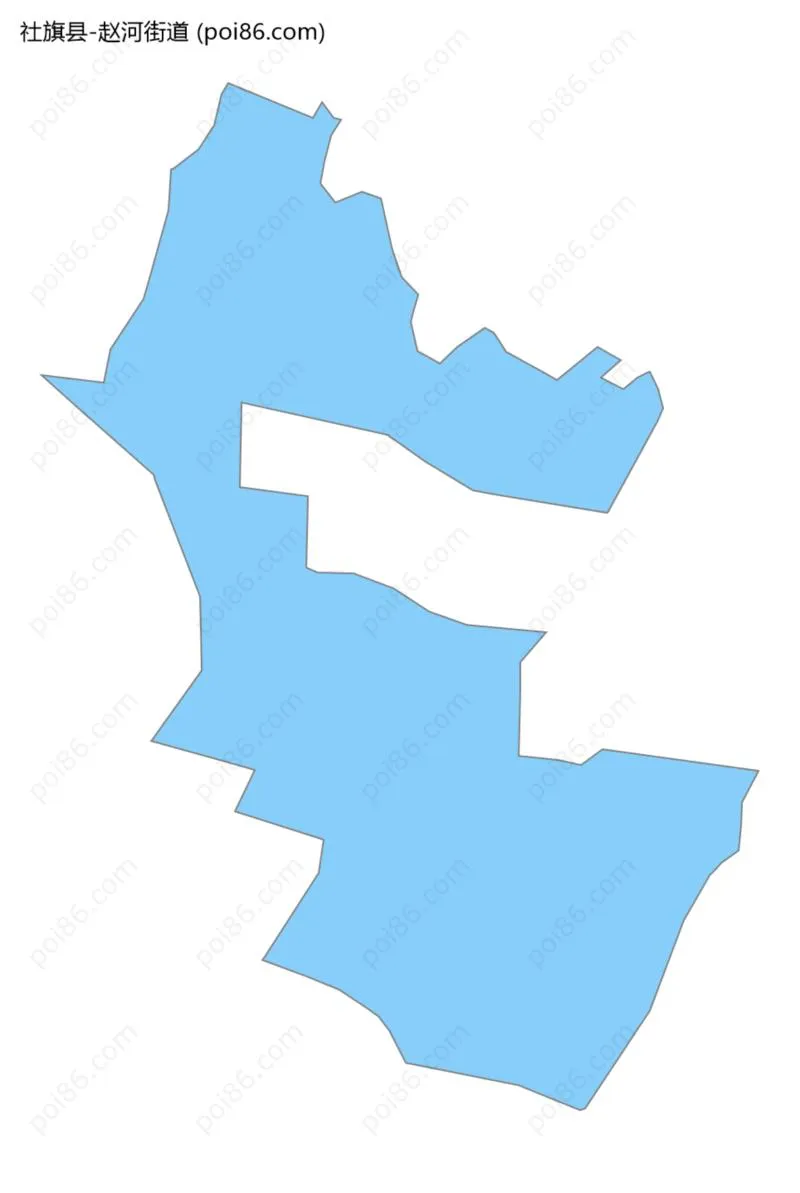 赵河街道边界地图