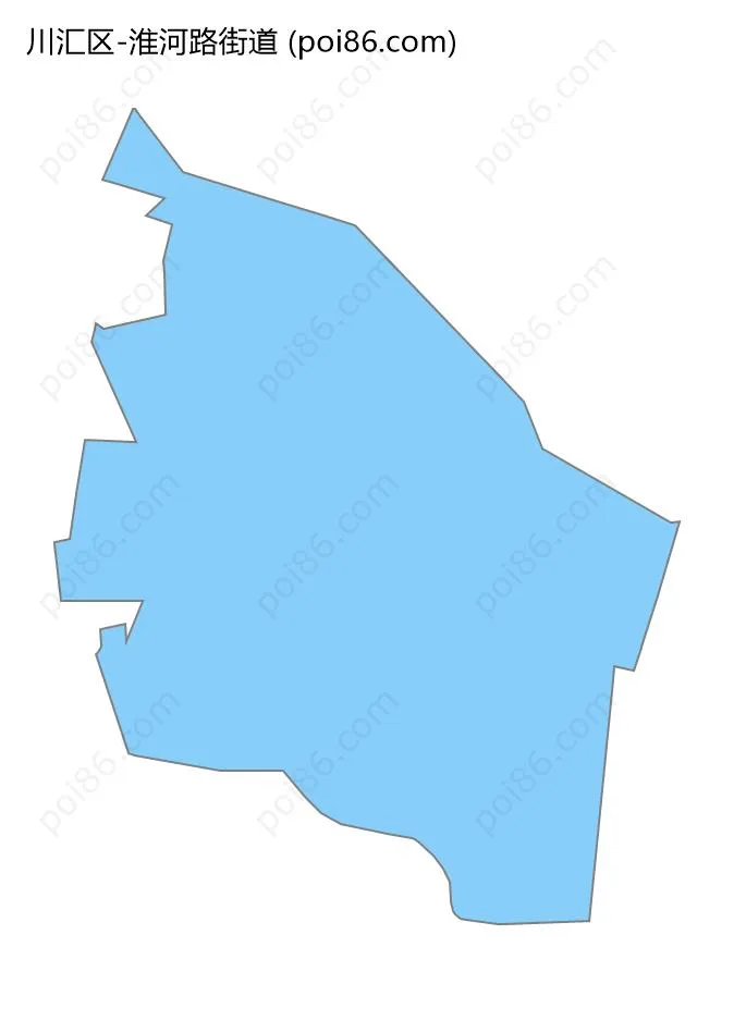 淮河路街道边界地图