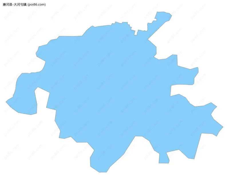 大河屯镇边界地图