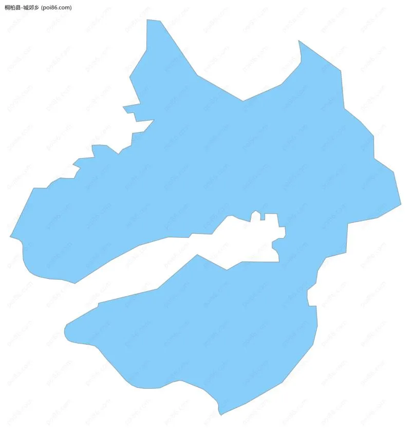 城郊乡边界地图