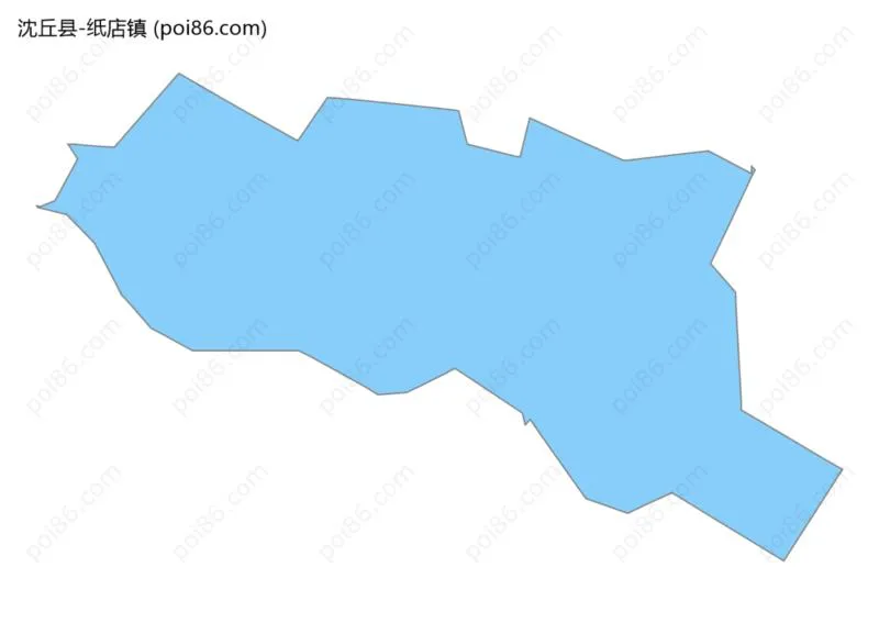 纸店镇边界地图