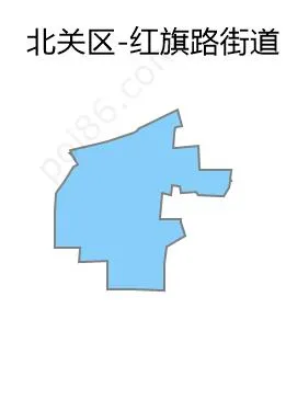 红旗路街道边界地图