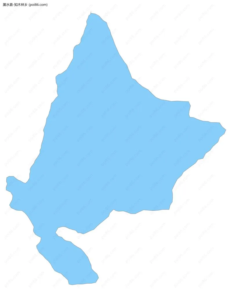 知木林乡边界地图