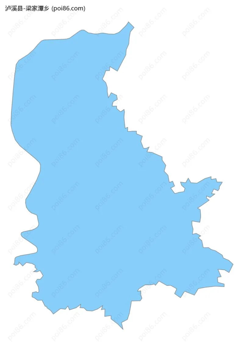 梁家潭乡边界地图