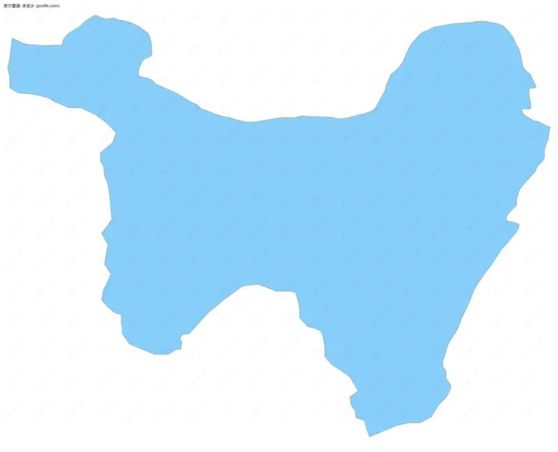 求吉乡边界地图