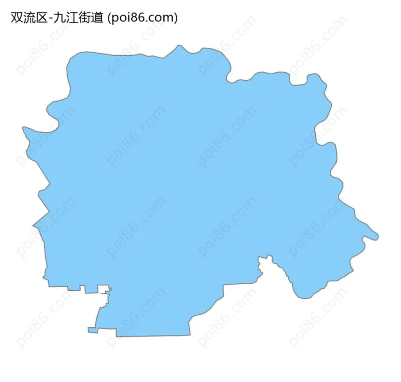 九江街道边界地图