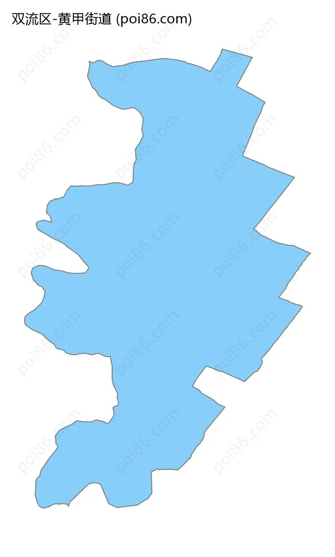 黄甲街道边界地图