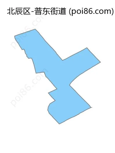 普东街道边界地图