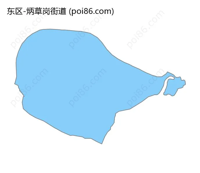 炳草岗街道边界地图
