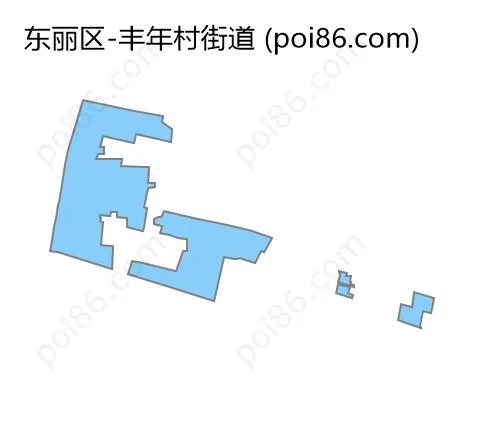 丰年村街道边界地图