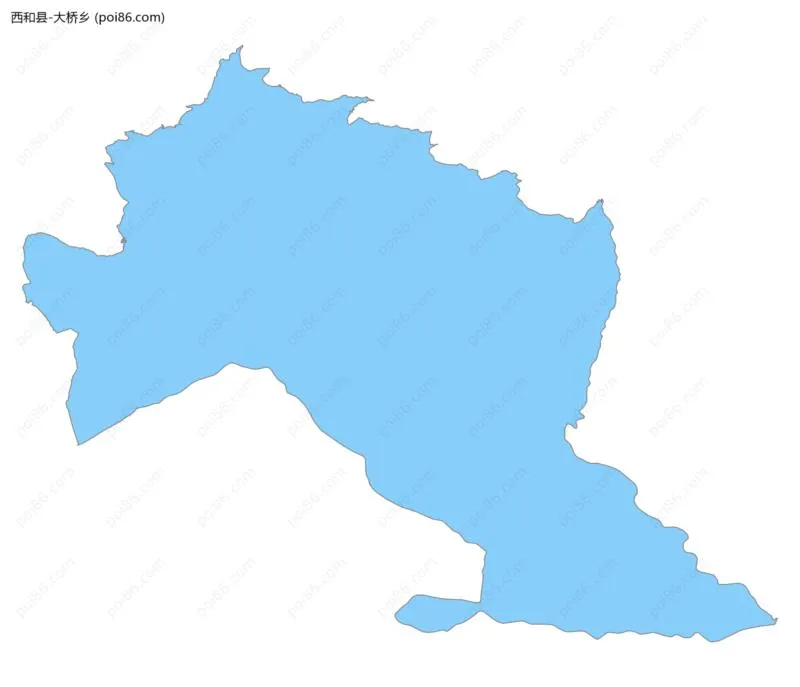 大桥乡边界地图