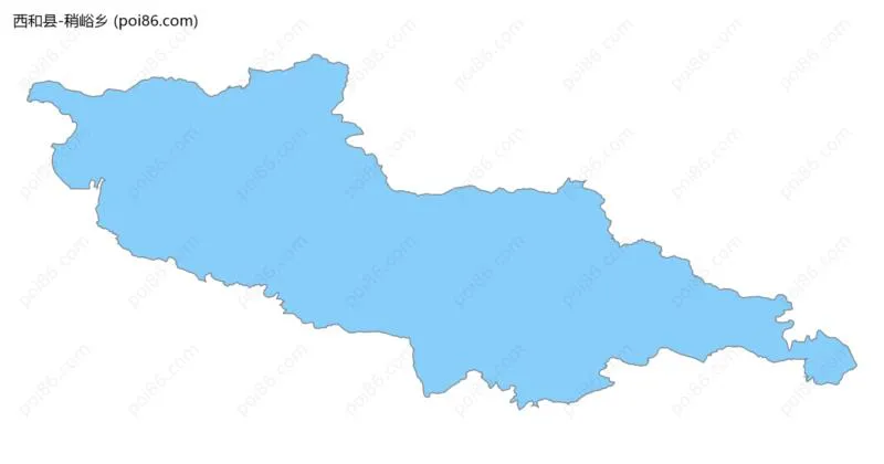 稍峪乡边界地图