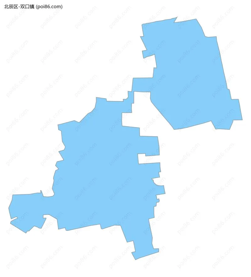 双口镇边界地图