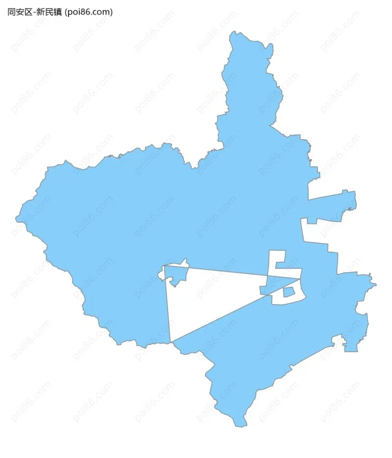 新民镇边界地图