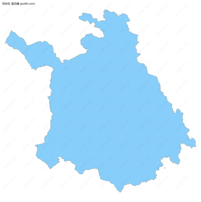 莲花镇边界地图
