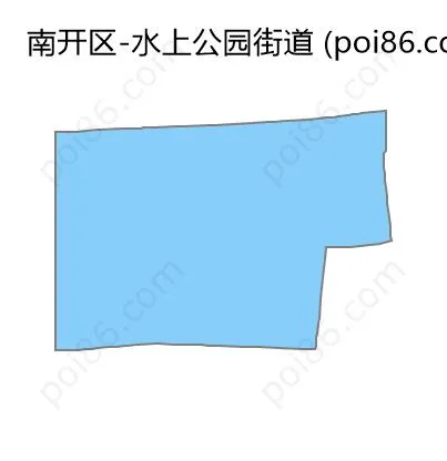 水上公园街道边界地图