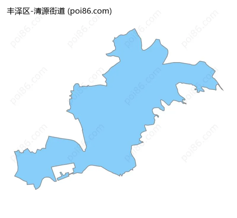 清源街道边界地图
