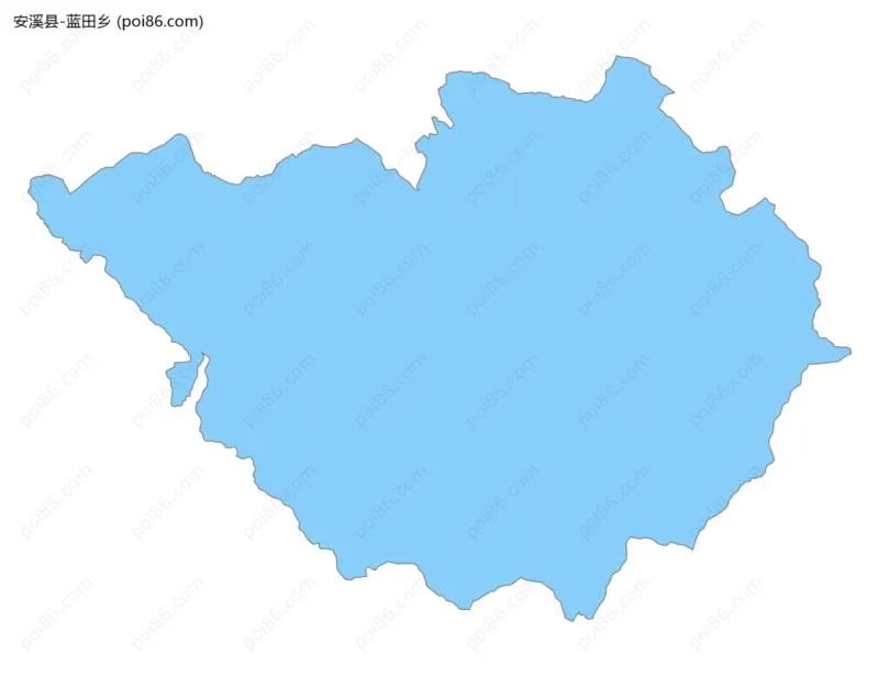 蓝田乡边界地图
