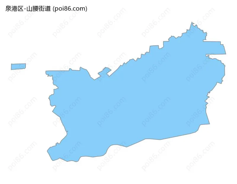 山腰街道边界地图