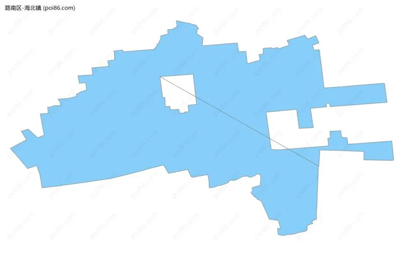 海北镇边界地图