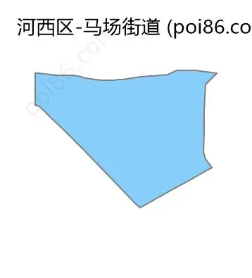 马场街道边界地图