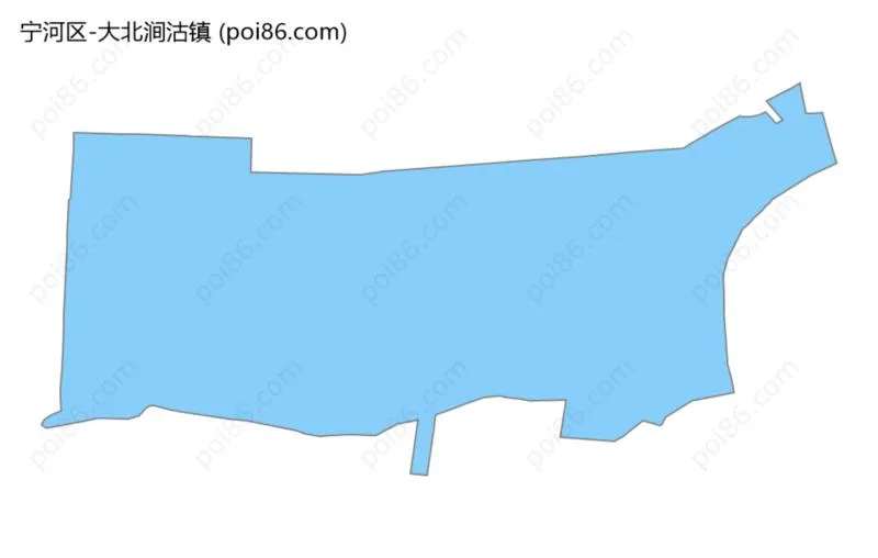 大北涧沽镇边界地图