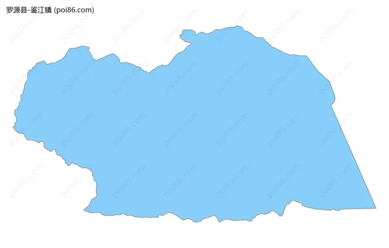 鉴江镇边界地图