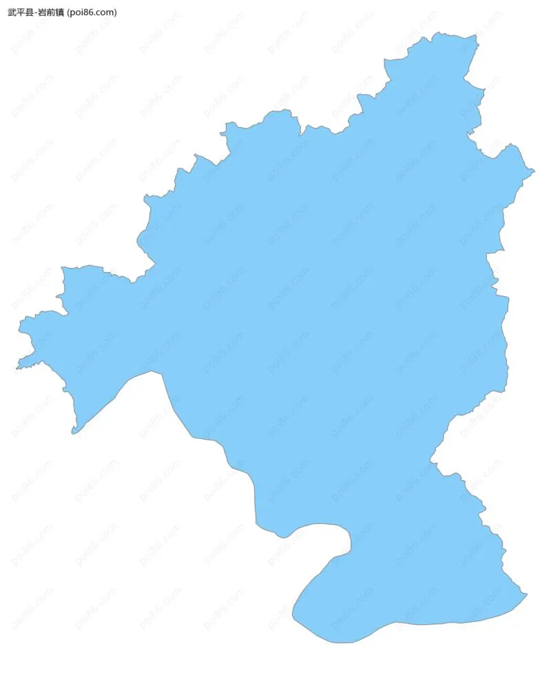 岩前镇边界地图