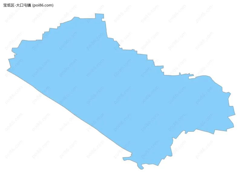大口屯镇边界地图