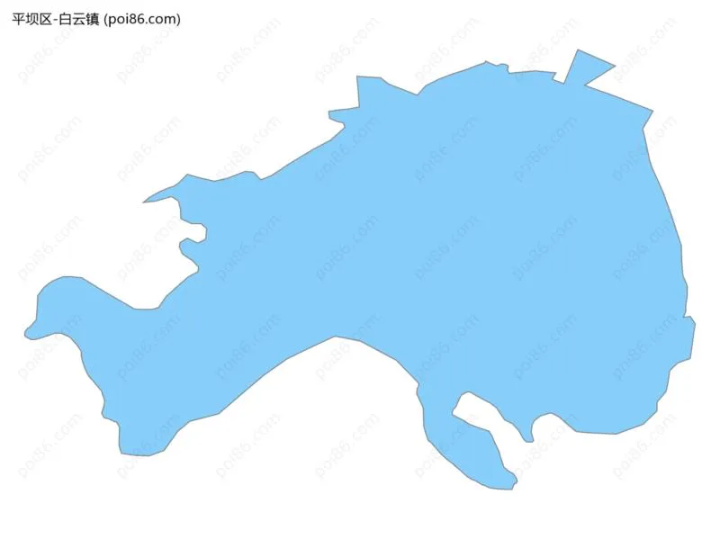 白云镇边界地图