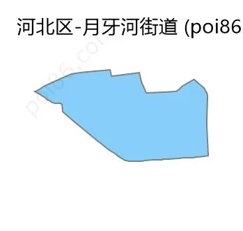 月牙河街道边界地图