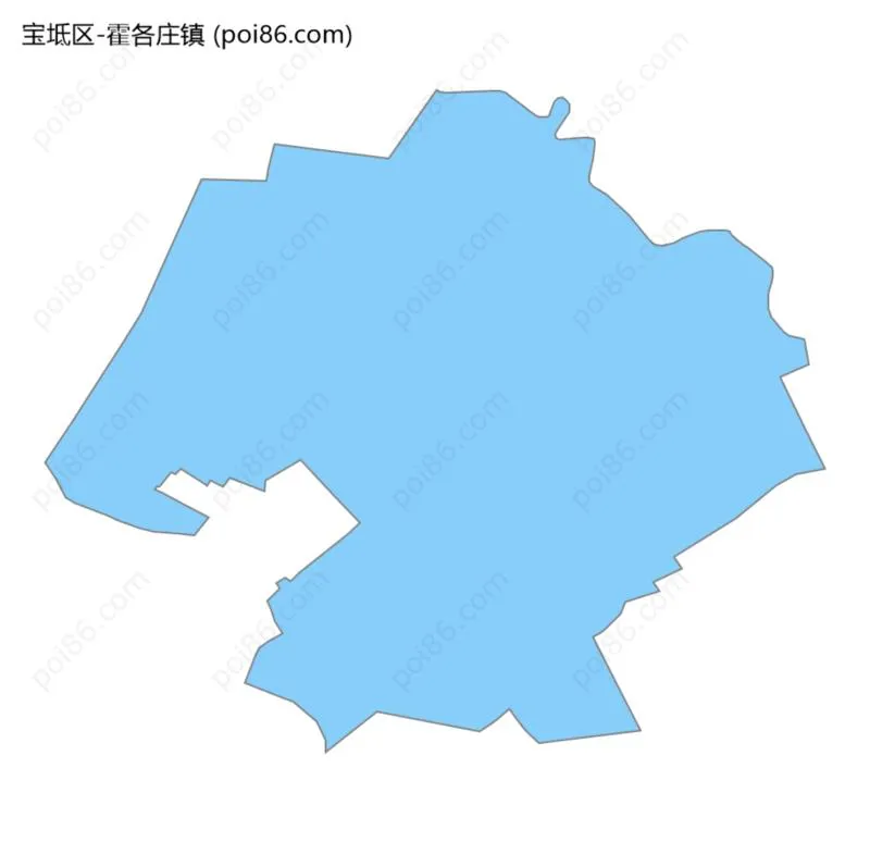 霍各庄镇边界地图