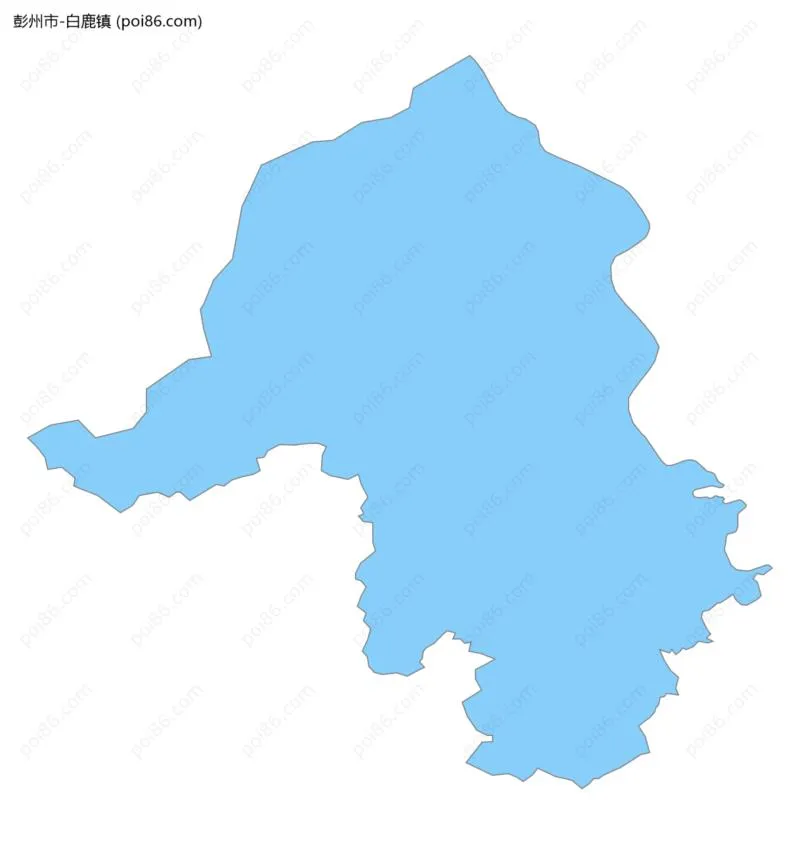 白鹿镇边界地图