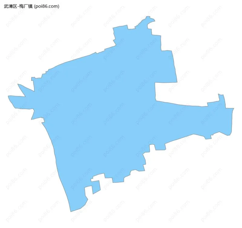 梅厂镇边界地图