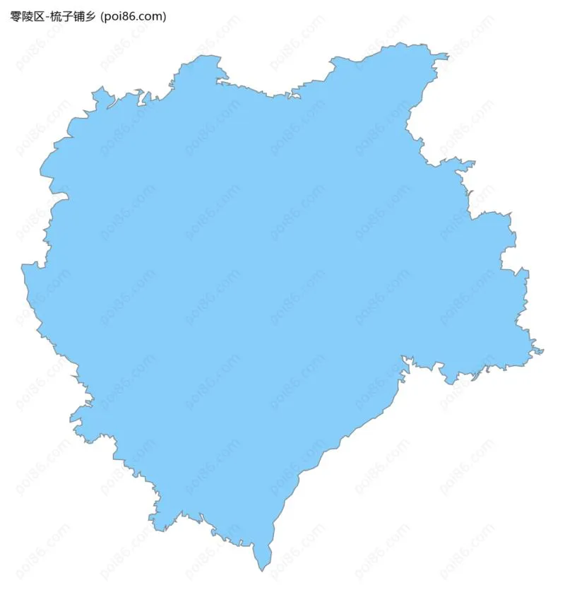 梳子铺乡边界地图