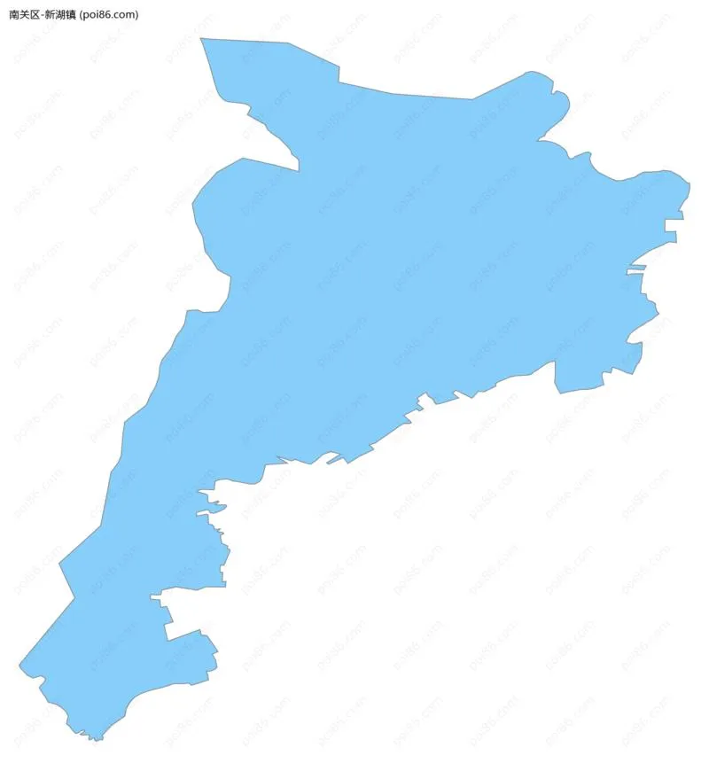 新湖镇边界地图