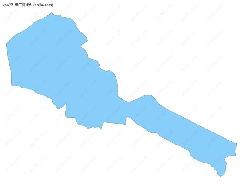 纸厂彝族乡边界地图