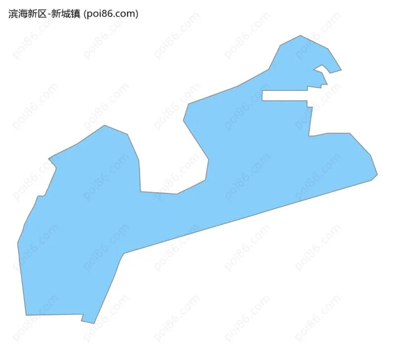 新城镇边界地图