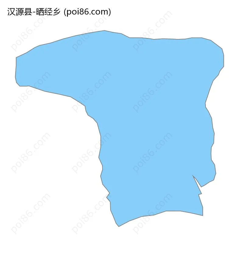 晒经乡边界地图