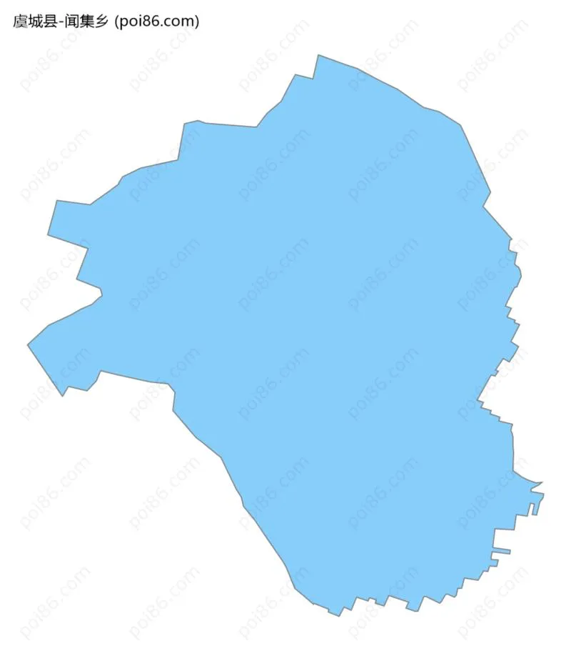 闻集乡边界地图