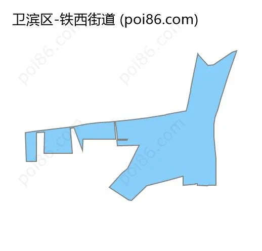 铁西街道边界地图