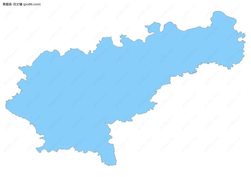 百丈镇边界地图