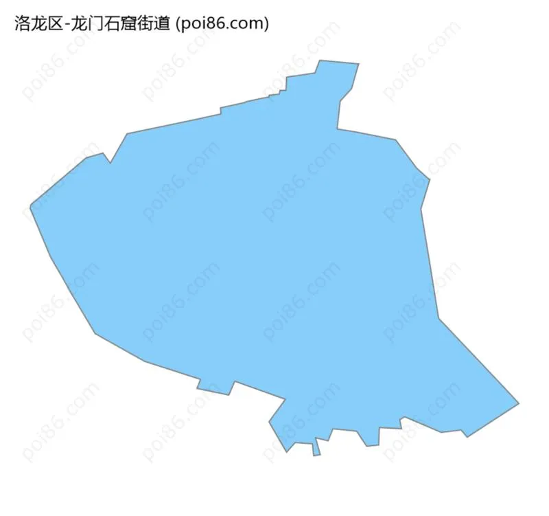 龙门石窟街道边界地图
