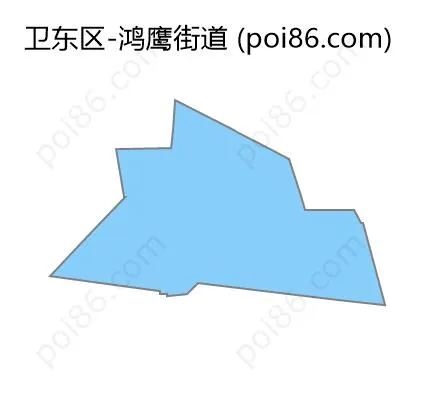 鸿鹰街道边界地图