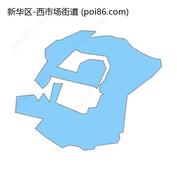 西市场街道边界地图