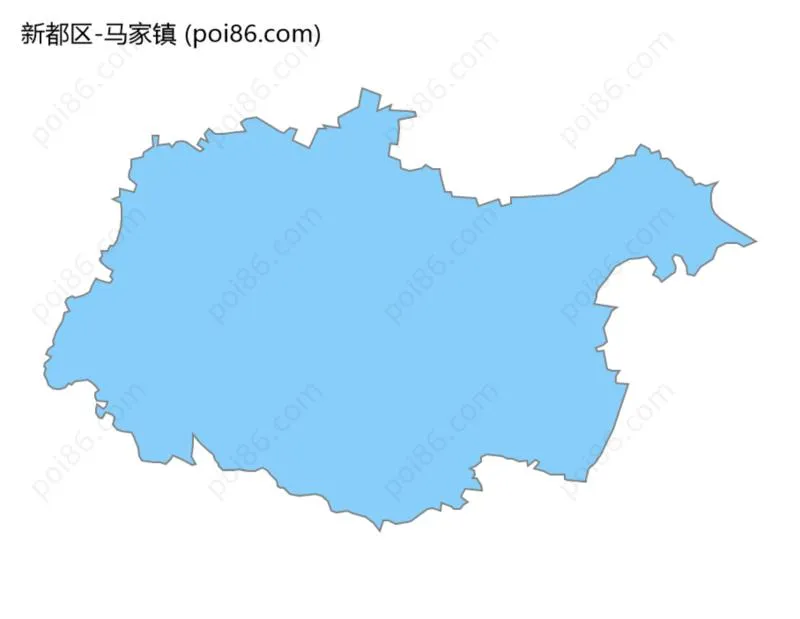 马家镇边界地图