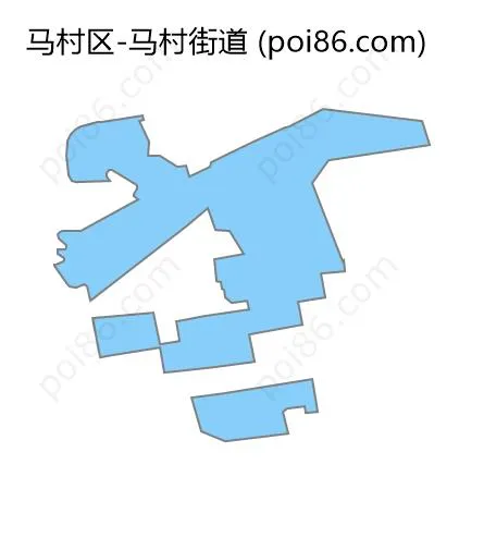 马村街道边界地图