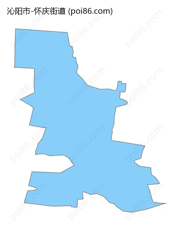 怀庆街道边界地图