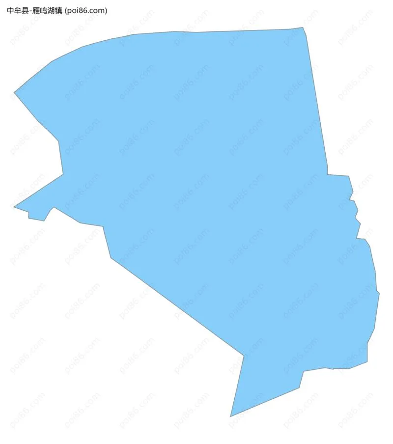 雁鸣湖镇边界地图